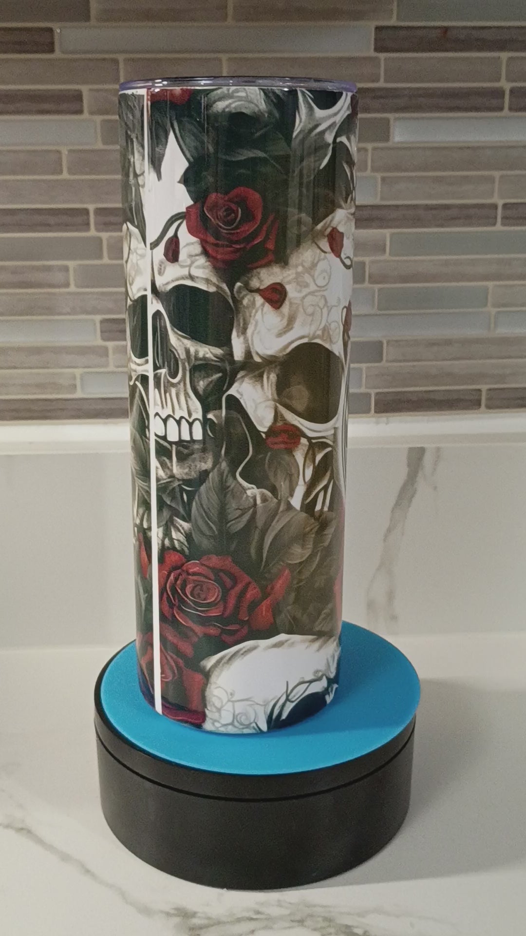 Skulls and Roses Tumbler