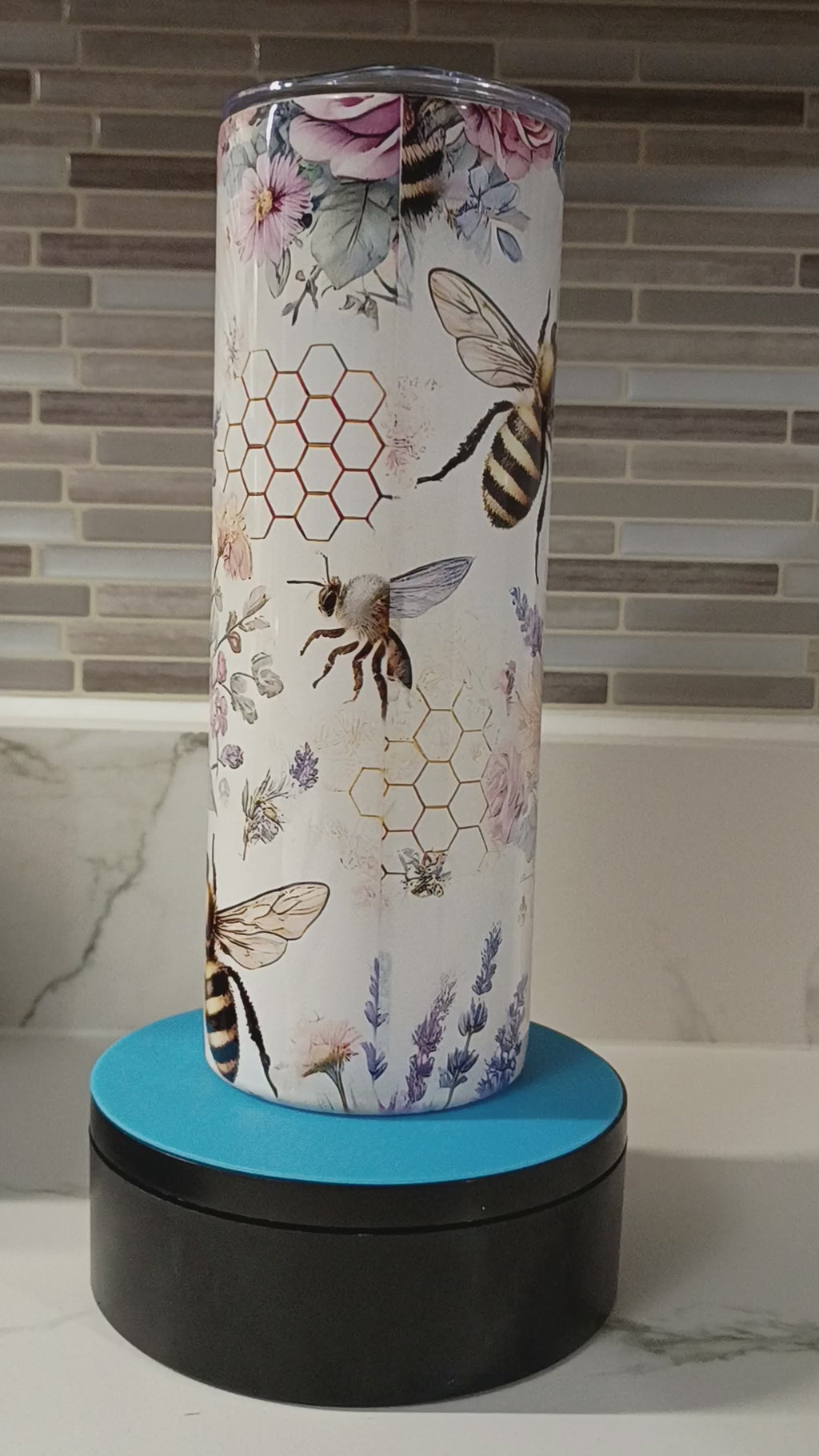 Bees and Flowers Tumbler
