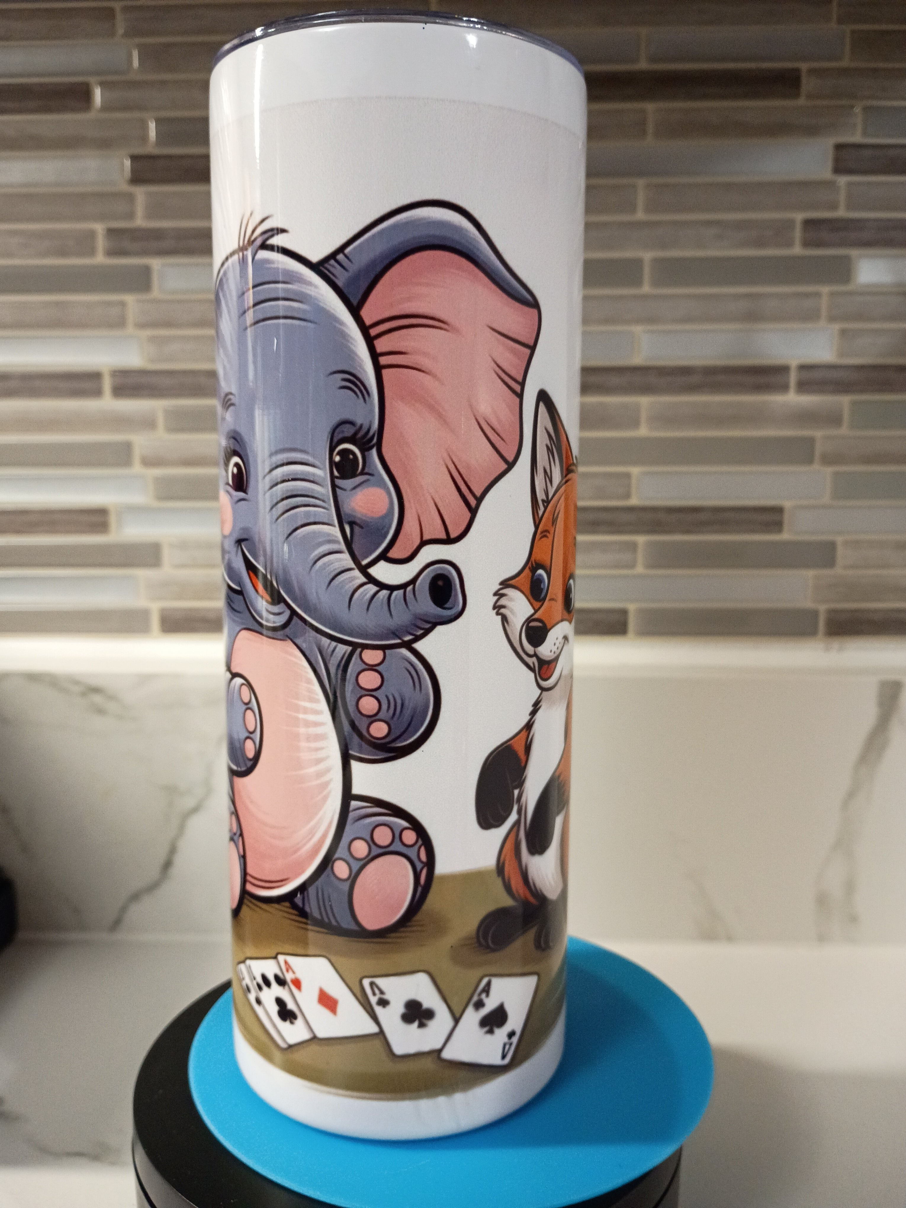 Fox and Elephant Tumbler