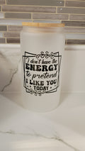 No Energy Frosted Glass