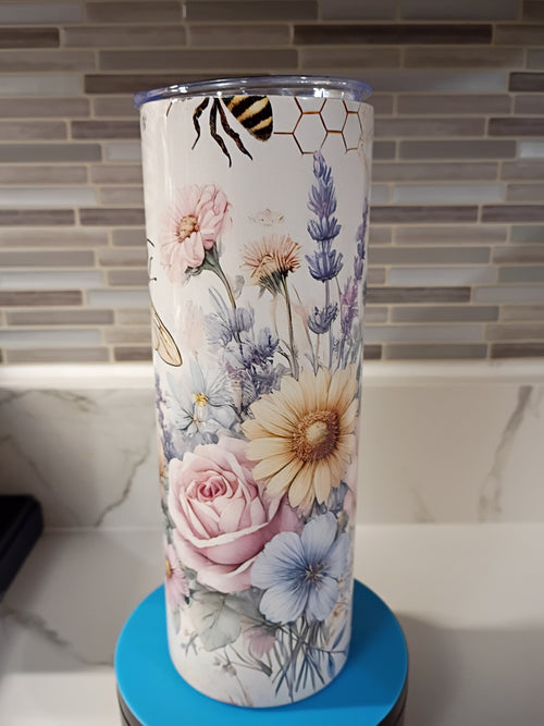 Bees and Flowers Tumbler